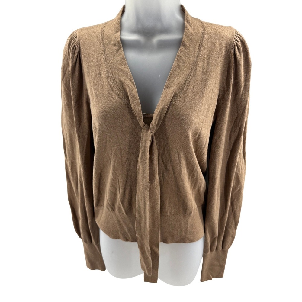 Lauren Ralph Lauren Black Label Zayita Camel Cashmere Blend Sweater Small Sample